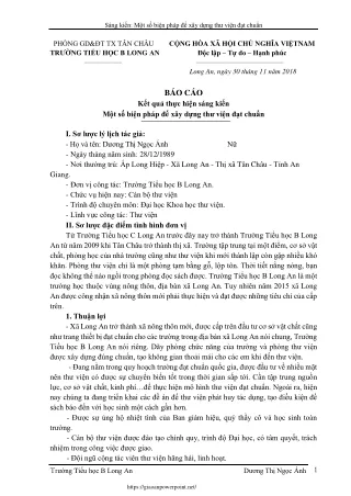 Một số biện pháp để xây dựng thư viện đạt chuẩn