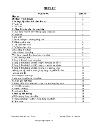 Rèn kỹ năng giải các dạng toán điển hình Lớp 4