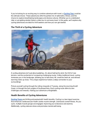 Cycle Through Stunning Landscapes_ Adventure Awaits