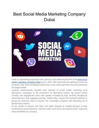 Best Social Media Marketing Company Dubai
