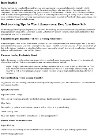 Rooftop Servicing Tips for Weert Residents: Keep Your Home Safe