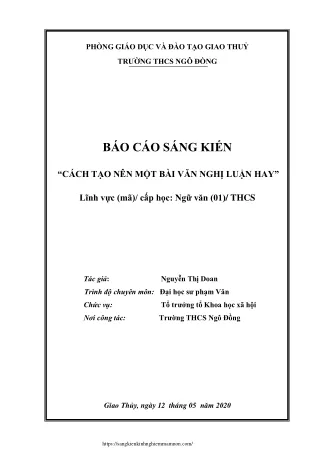Cách tạo nên một bài văn nghị luận hay