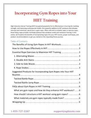 Incorporating Gym Ropes into Your HIIT Training