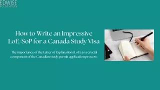 How to Write an Impressive LoESoP for a Canada Study Visa