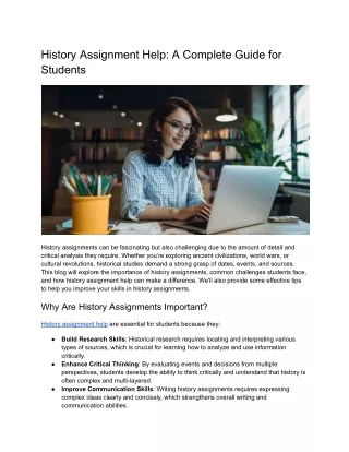 History Assignment Help_ A Complete Guide for Students