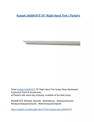 Kolpak 242081075 79_ Right Hand Trim _ PartsFe