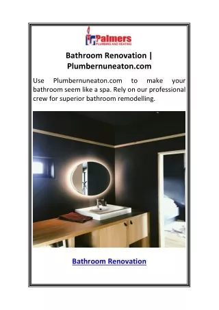 Bathroom Renovation  Plumbernuneaton.com