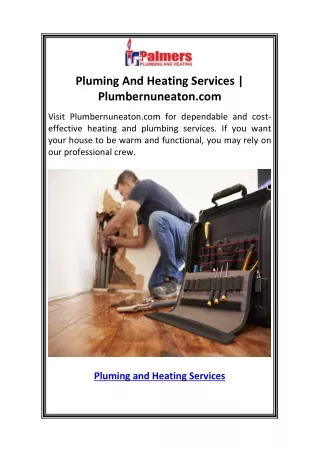 Pluming And Heating Services  Plumbernuneaton.com