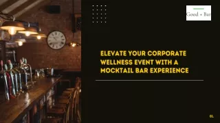 Corporate Wellness Event - Good Bar