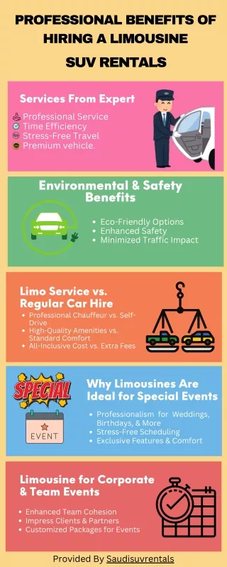 Professional Benefits of Hiring a Limousine - Saudisuvrentals