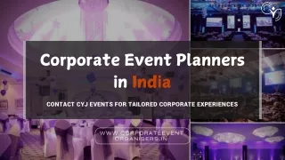 Best Corporate Event Planner Near Me | CYJ