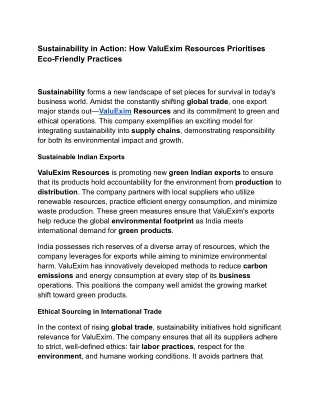 Sustainability in Action_ How ValuExim Resources Prioritises Eco-Friendly Practices