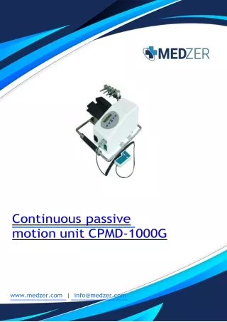 Continuous passive motion unit CPMD-1000G