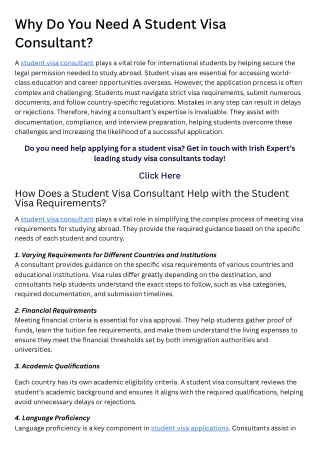 Why Do You Need A Student Visa Consultant