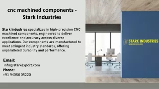 cnc machined components - Stark Industries