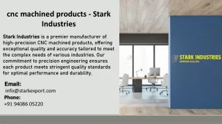 cnc machined products - Stark Industries