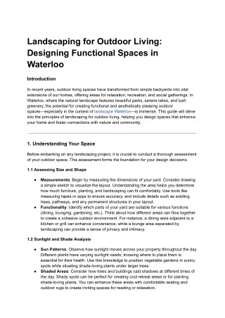 Landscaping for Outdoor Living_ Designing Functional Spaces in Waterloo