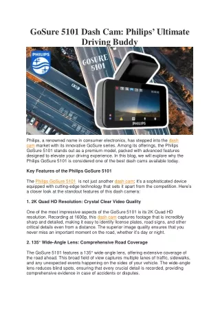 GoSure 5101 Dash Cam