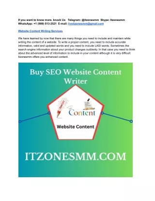 USA Website SEO Content Writing