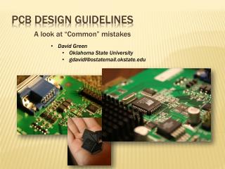 give a presentation on general guidelines for designing the pcb