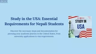 Essential Guide for Nepali Students: Study in the USA Requirements