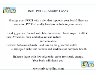 Best PCOS-Friendly Foods