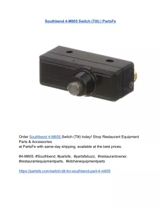 Southbend 4-M605 Switch (Tilt) _ PartsFe