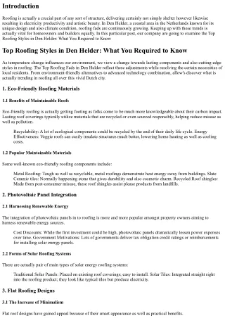 Best Roofing Trends in Den Helder: What You Need to Know