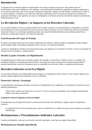 La Revolución Digital y su Impacto en los Derechos Laborales