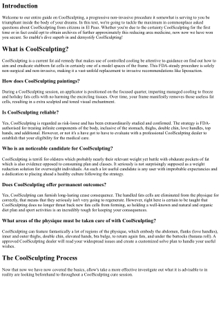 Demystifying CoolSculpting: FAQs from El Paso Residents