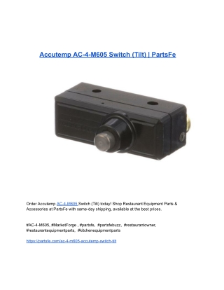 Accutemp AC-4-M605 Switch (Tilt) _ PartsFe