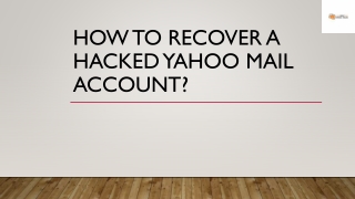 How to Recover a Hacked Yahoo Mail Account?