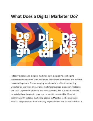 What Does a Digital Marketer Do