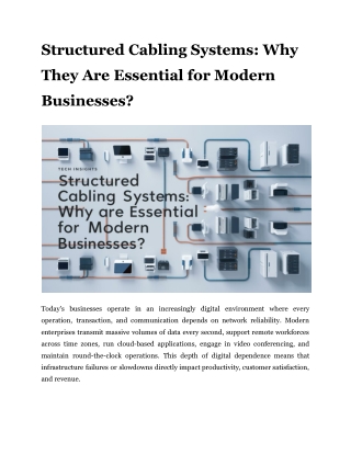 Structured Cabling Systems_ Why They Are Essential for Modern Businesses_