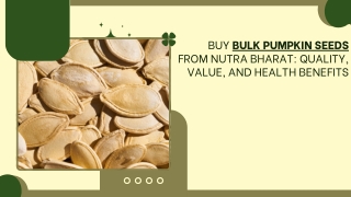 Buy Bulk Pumpkin Seeds from Nutra Bharat Quality, Value, and Health Benefits