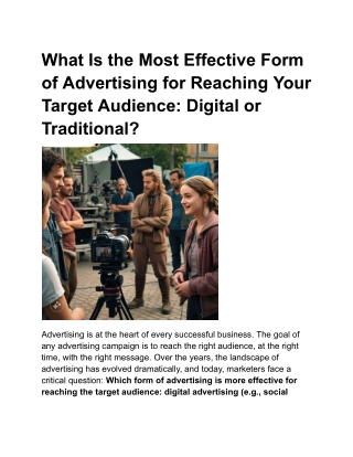 What Is the Most Effective Form of Advertising for Reaching Your Target Audience