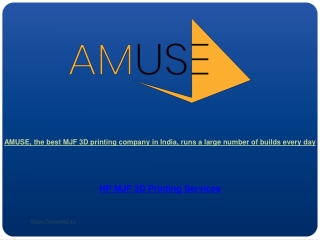 AMUSE, the best MJF 3D printing company in India, runs a large number of builds every day