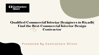 Qualified Commercial Interior Designers in Riyadh| Find the Best Commercial Inte