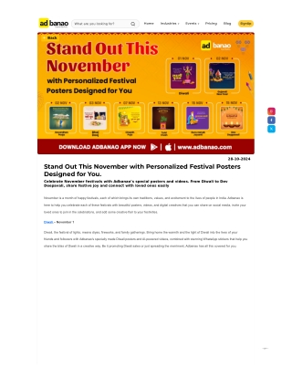 Stand Out This November with Personalized Festival Posters Designed for You.