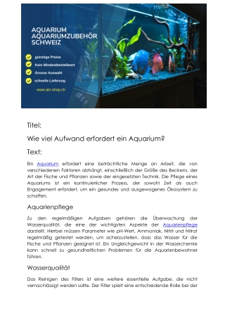 Aquarium Pflege Produkte kaufen