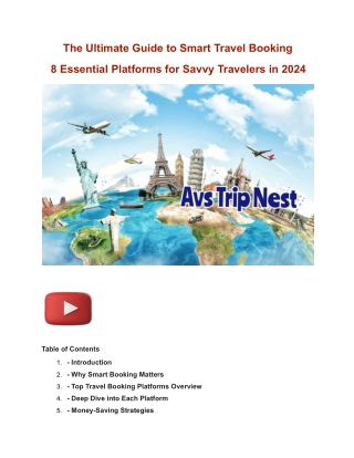 The Ultimate Guide to Smart Travel Booking: 8 Essential Platforms for Savvy Trav