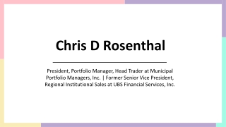 Chris D Rosenthal - A Strategic Mastermind From Novelty, Ohio