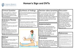 Ppt Homan S Sign And Dvts Powerpoint Presentation Free Download Id 1369651