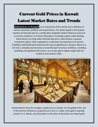 Current Gold Prices in Kuwait: Latest Market Rates and Trends