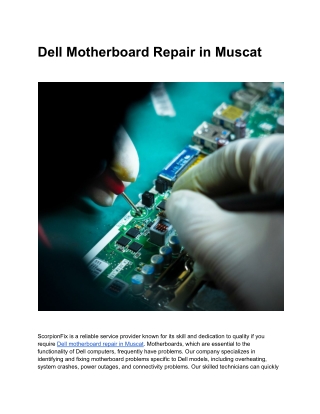 Dell Motherboard Repair in Muscat