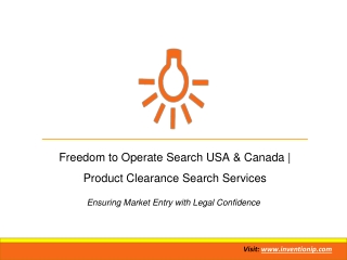 Freedom to Operate (FTO) Search USA & Canada | Product Clearance Services | IIP