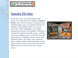 "Modular Toilet Manufacturers: Transforming Spaces with Efficient Solutions"