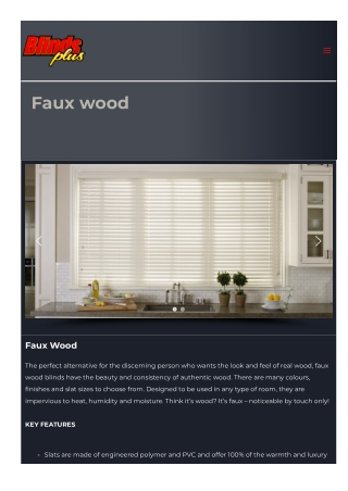 Faux Wood Blinds Kamloops