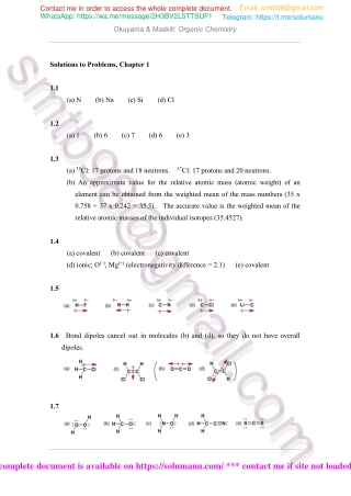 Solution Manual Organic Chemistry - Tadashi Okuyama, Howard Maskill