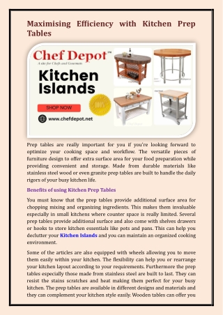 Kitchen Islands